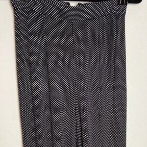 Free People Black Polka Dot Wide Leg Palazzo Pants High Waisted Size 2
